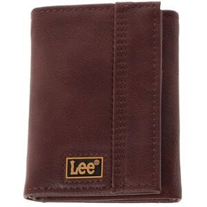 Lee Men's Pebble Grain Trifold Wallet with Logo